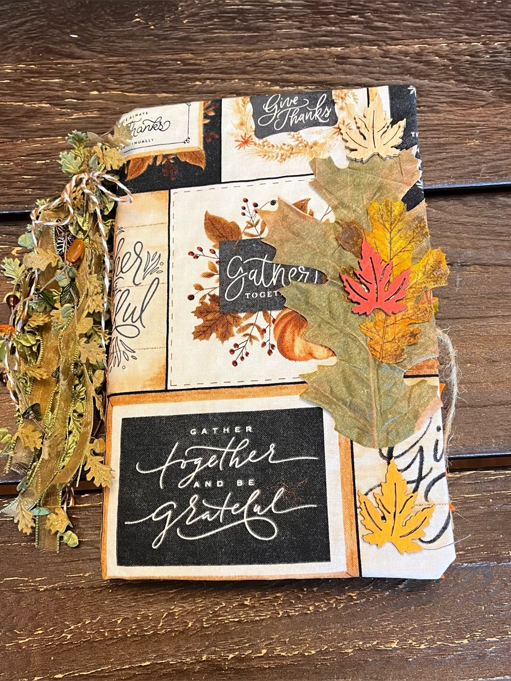 Fall Junk Journal Gather Together Thanksgiving Softcover 2 Signatures Decorated